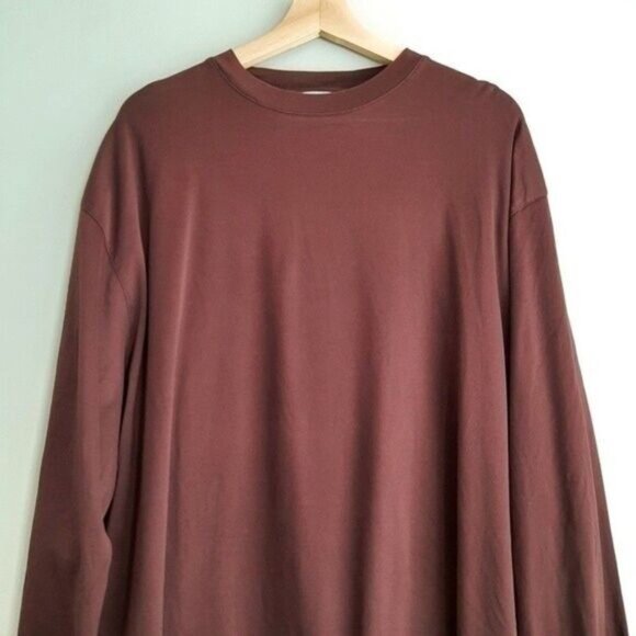 CUTTER & BUCK \ Crewneck Tee Long Sleeve burgundy Men's Sz XL - Picture 3 of 10